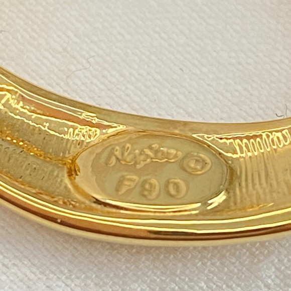 Napier Necklace F90 Vintage Chunky Choker Gold Tone Oversized Curb Links - Picture 8 of 11